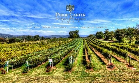 Philip Carter Winery - Website design, development, build, maintenance, and hosting by Talk19 Media & Marketing company in Warrenton, Fauquier County, Northern Virginia