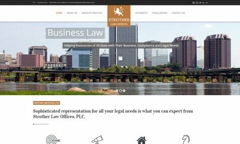 Strother Law - Website design, development, build, maintenance, and hosting by Talk19 Media & Marketing company in Warrenton, Fauquier County, Northern Virginia