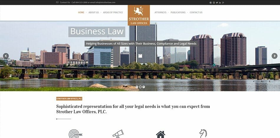 Strother Law - Website design, development, build, maintenance, and hosting by Talk19 Media & Marketing company in Warrenton, Fauquier County, Northern Virginia