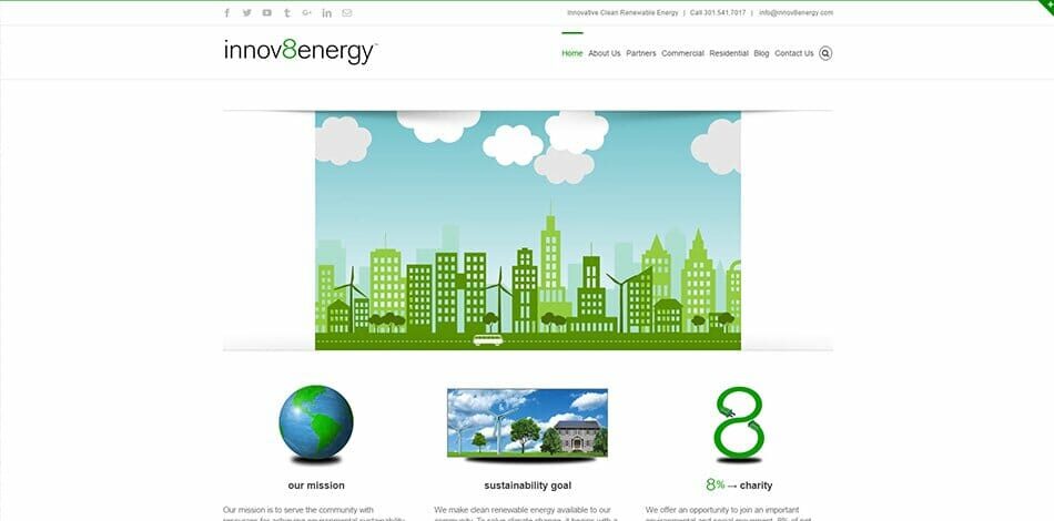 innov8energy - Website design, development, build, maintenance, and hosting by Talk19 Media & Marketing company in Warrenton, Fauquier County, Northern Virginia