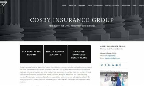 Cosby Insurance Group Website Developed by Talk19 Media Marketing