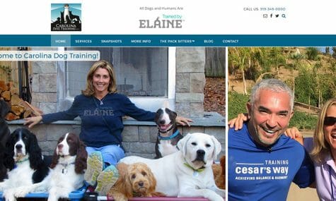 Carolina Dog Training / Trained by Elaine Website Developed by Talk19 Media Marketing