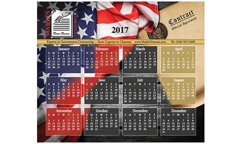 Marlin Ventures, Inc. 2017 Mousepad Calendar graphic design by Talk19 Media Marketing