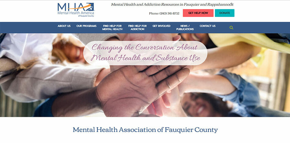 Mental Health Association of Fauquier County, Mental Health and Addiction Resources, Website Developed by Talk19 Media Marketing