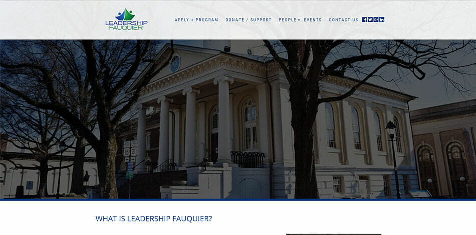 Leadership Fauquier - Website Developed by Talk19 Media Marketing