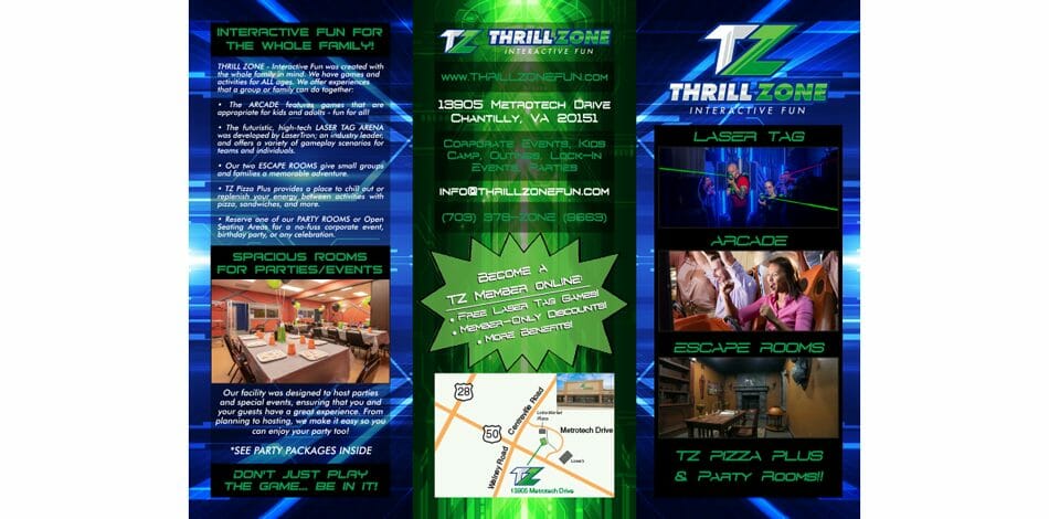 THRILL ZONE Interactive Fun Brochure