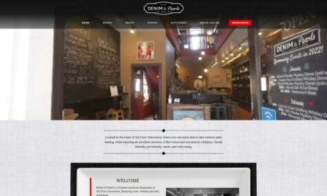 Denim and Pearls Restaurant - Website redesign, development, build, maintenance, and hosting by Talk19 Media & Marketing company in Warrenton, Fauquier County, Northern Virginia