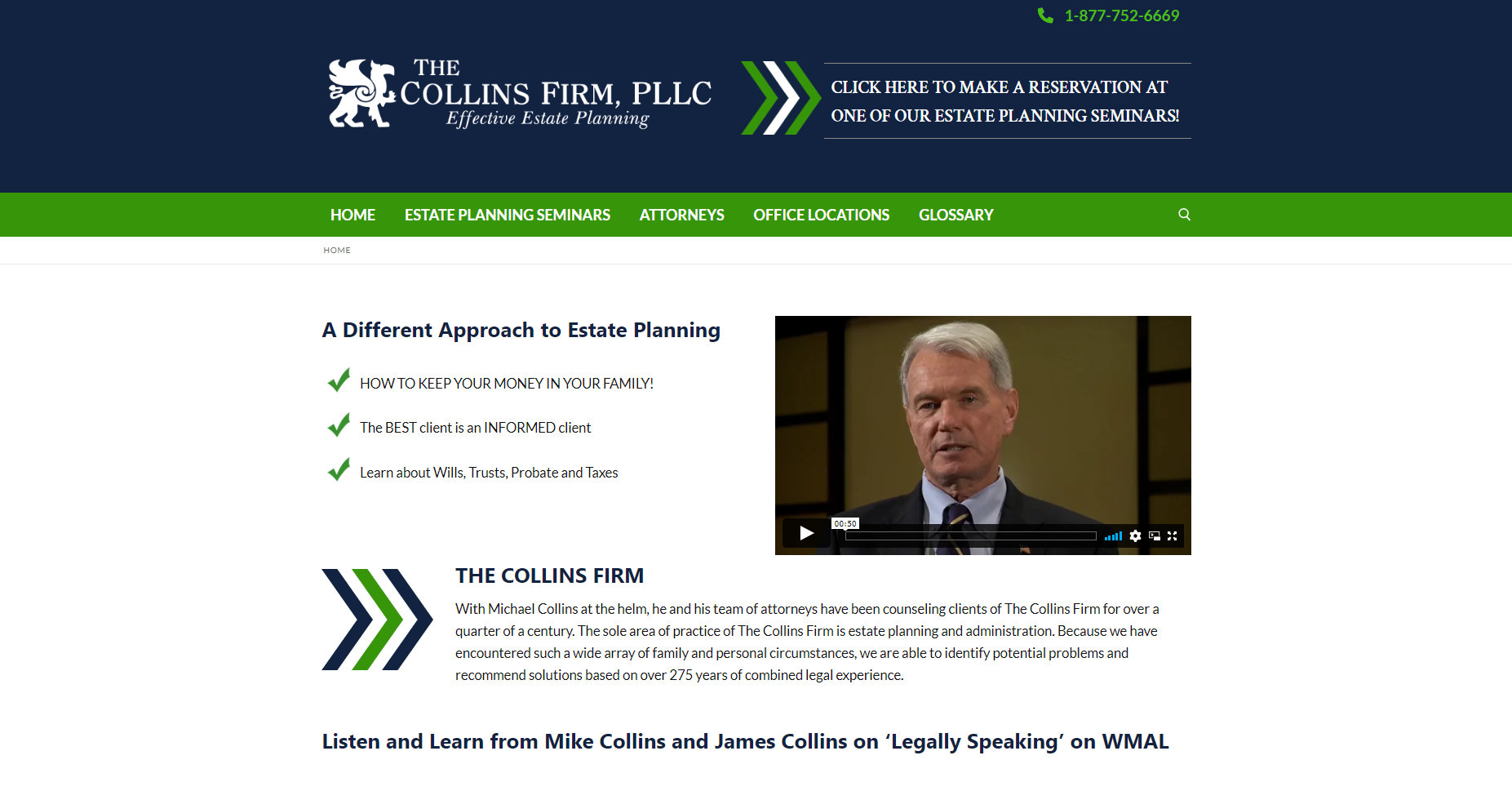 The Collins Firm - Website design, development, build, maintenance, and hosting by Talk19 Media & Marketing company in Warrenton, Fauquier County, Northern Virginia